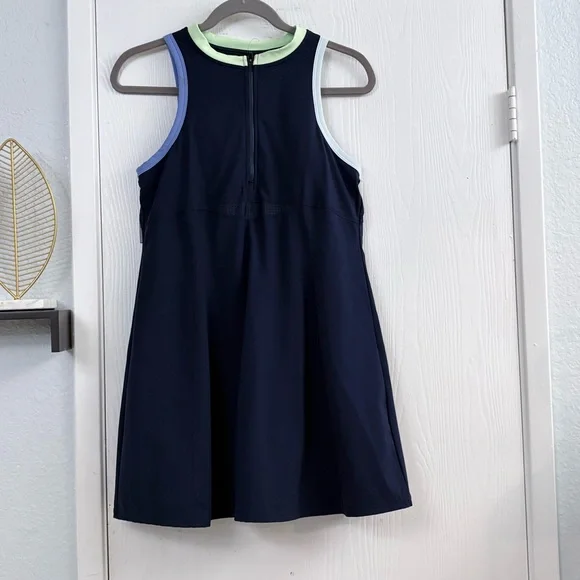 Sweaty Betty Zip-Up Dark Blue Dress Size 8-10 - Picture 2 of 15